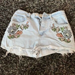 high waisted jean shorts